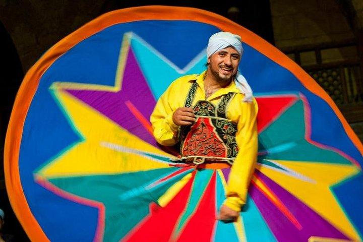 Cairo by night including Tanoura Show at Wikalet Al Ghouri Khan El Khalili Tahrir Square