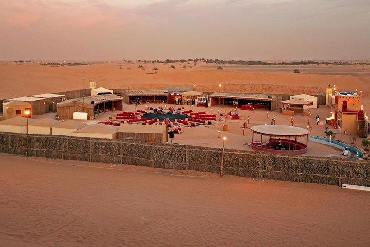 Dubai Evening Desert Safari, Camel Ride, Sandboarding & BBQ Dinner