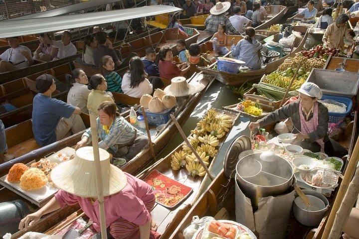 Private Damnoen Saduak Floating Market and Train Market Tour