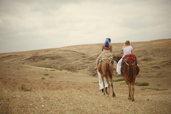 Camel ride and magical dinner in Agafay desert