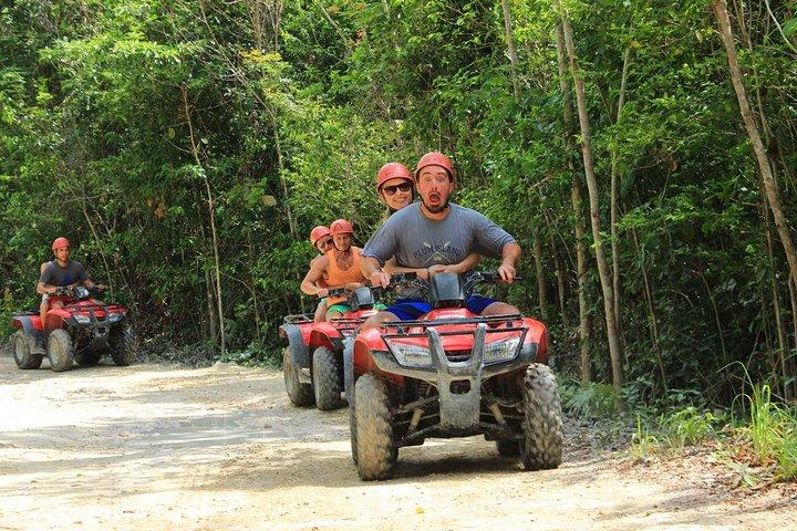 Jungle Tour! ATV Shared, Ziplining & Cenote from Playa Del Carmen