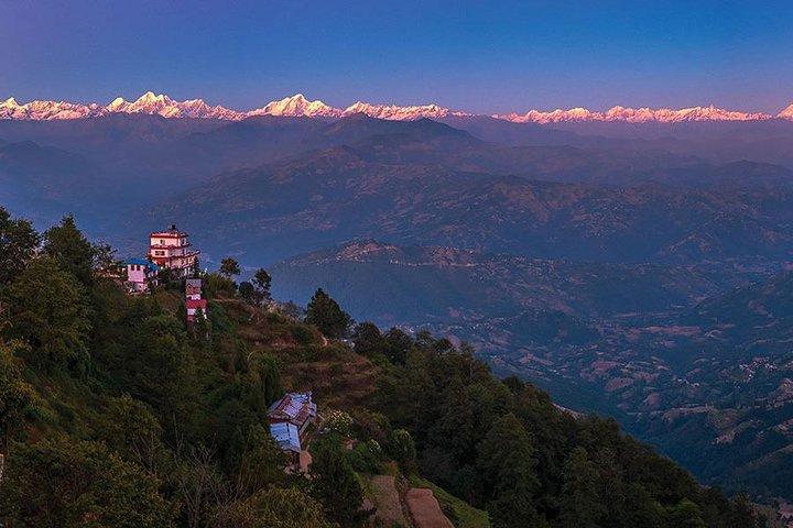 Mt Everest view from Nagarkot -hiking to Changu UNESCO site