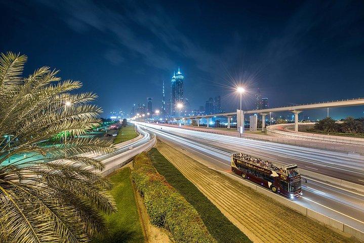 Dubai: Big Bus Panoramic Night Tour by Open-top Bus
