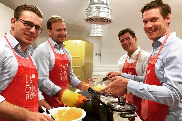 Easy Cooking Class Budapest - with Market Walk (local wine & pálinka included)