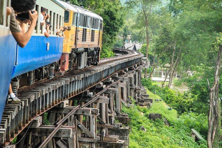 Private Kanchanaburi Erawan Waterfall&Thai-Burma Death Railway Tour from Bangkok