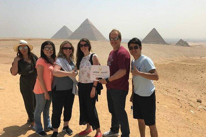 CAIRO LAYOVER EXCURSION TO GIZA PYRAMIDS SPHINX COPTIC CAIRO and BAZAAR