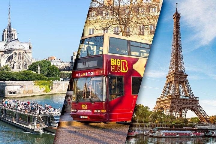 Eiffel Tower Summit Entry with Big Bus and Seine River Cruise