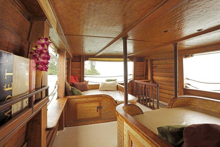 - Comfortable boat for cruising in Phang Nga Bay - The "Must-Do"!
