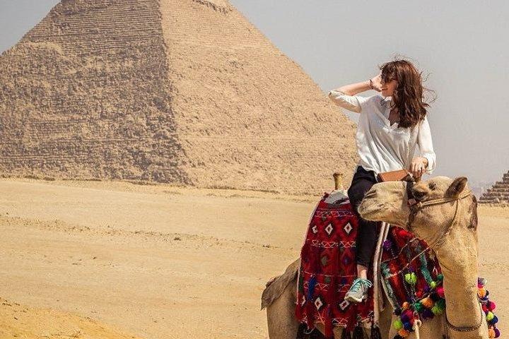 Giza Pyramids, Sphinx, Sakkara & Memphis tour included Camel Ride