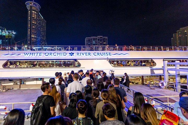 White Orchid Dinner Cruise at Bangkok with Pickup & Live Music