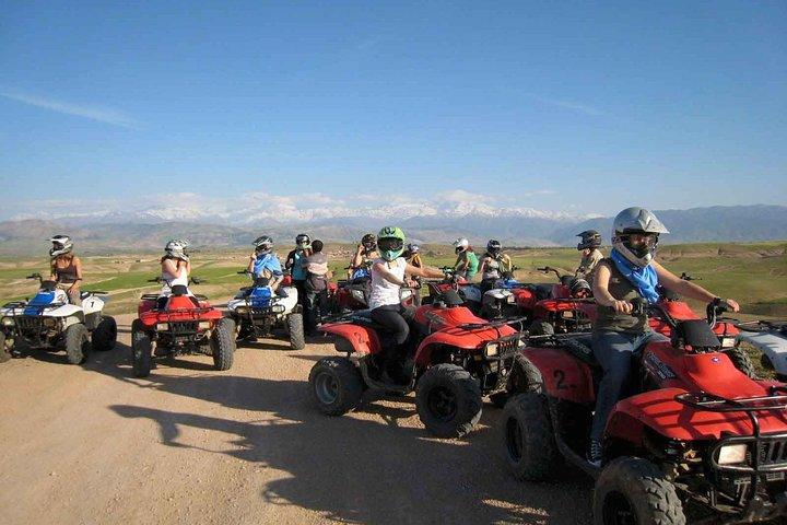 Marrakech quad biking tour in palm grove desert of marrakech