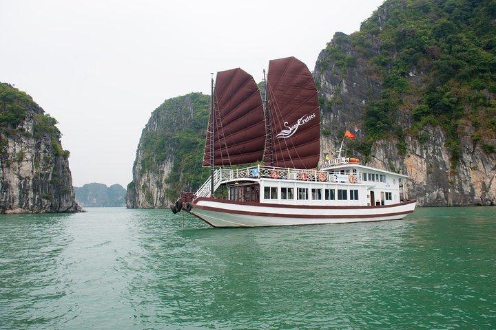 3 Days 2 Nights on Swan Cruises visiting Bai Tu Long bay Thien Canh Son cave