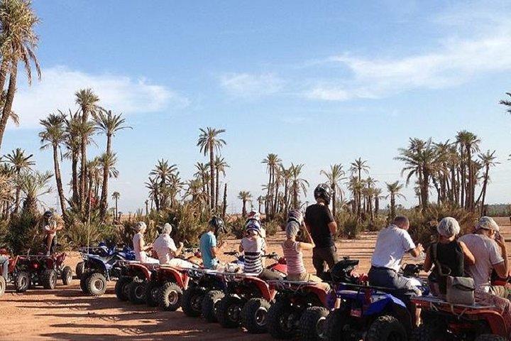 Marrakech quad biking tour in palm grove desert of marrakech