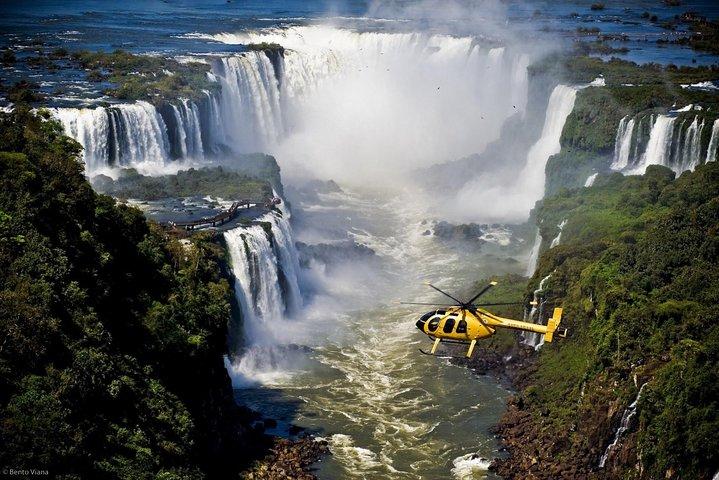 Helicopter flight over Iguazu Falls