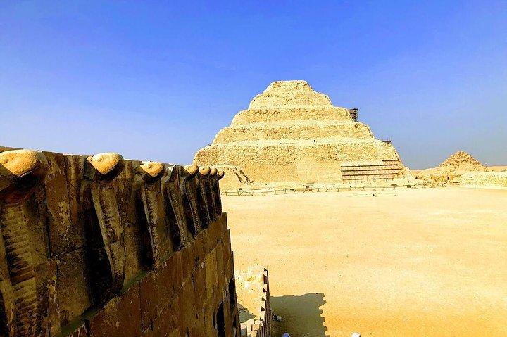 Full-day Great Pyramids, Saqqara step Pyramid, and Dahshure tour