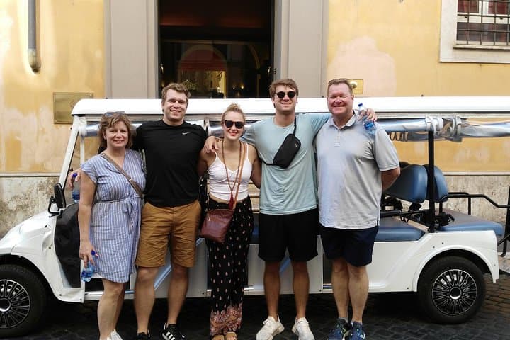 Rome: Evening Golf Cart Semi or Private Tour with Aperitivo