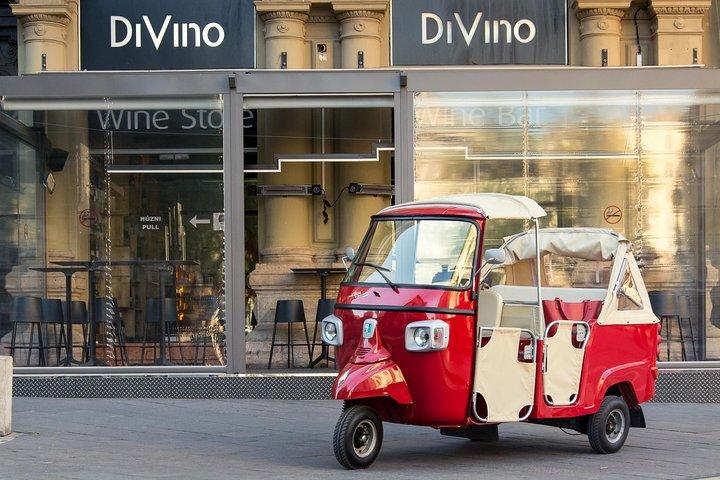 Budapest Private Tuk Tuk Tour with Wine Tasting and Cheese Platter