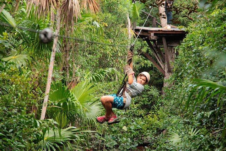 ATV Shared, Horseback & Zipline Jungle Adventure with Cenote Swim