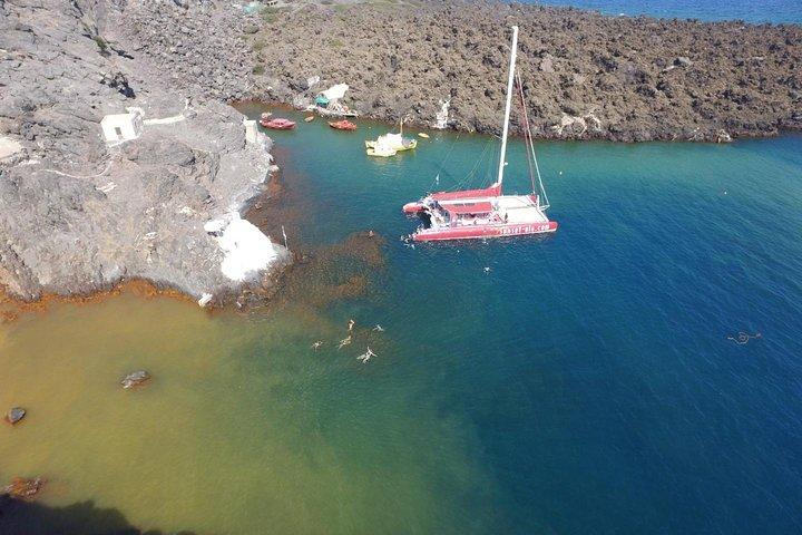 Sunset Sailing Catamaran Cruise in Santorini with BBQ and Drinks