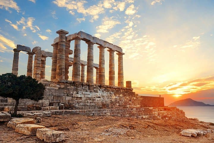 Athens: Cape Sounion and Poseidon Temple Sunset with Audio Guide