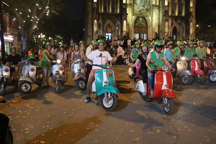 Hanoi Vespa After Dark Street food + Train Street + Egg Coffee