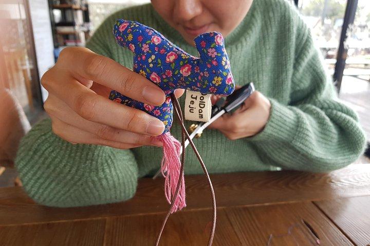 Making Jeju Pony Doll at Peaceful Seaside cafe