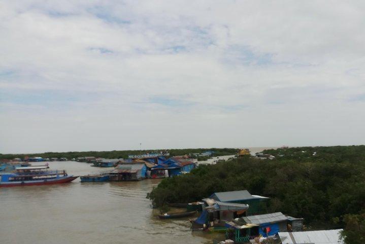 Sunset at Tonle Sap Lake from Siem Reap