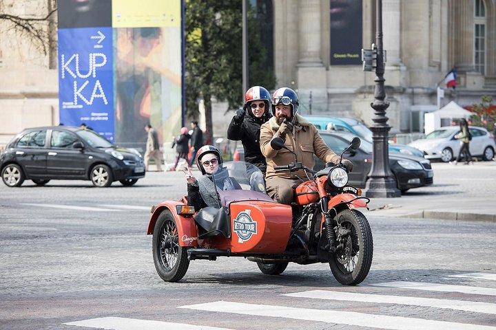 Paris Vintage Private & Bespoke Tour on a Sidecar Motorcycle