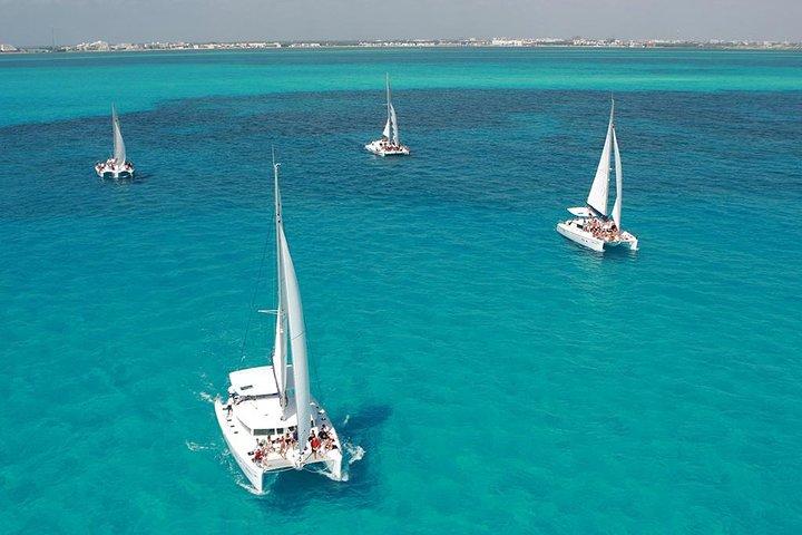 Sail To Isla Mujeres By Catamaran Buffet And Drinks Included