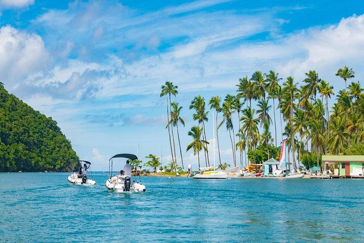St. Lucia Speedboat and Power Snorkel From Castries
