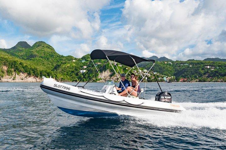 St. Lucia Speedboat and Power Snorkel From Castries