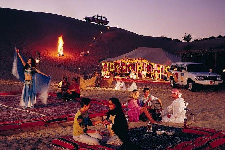 Arabian Desert Safari with BBQ Dinner Camel Ride, Sand Boarding