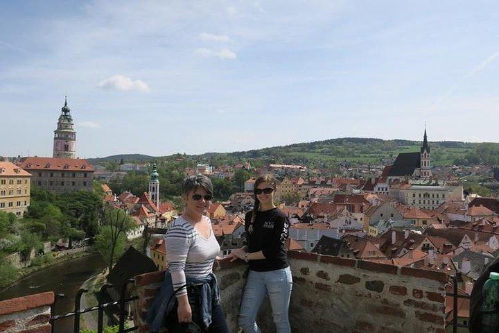 Private transfer in a Sanitized Car Prague to Vienna with 2h stop Cesky Krumlov