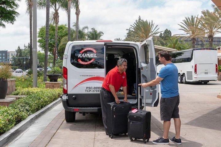Shared Airport Departure Transfer: Anaheim, Buena Park or Garden Grove to LAX International Airport