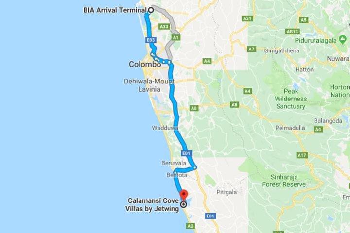 Private Taxi from Sri Lanka Airport (CMB-BIA) to Calamansi Cove Ahungalla