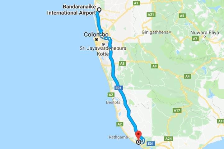 Private Taxi from Sri Lanka Airport (BIA-CMB) to Galle Hotels