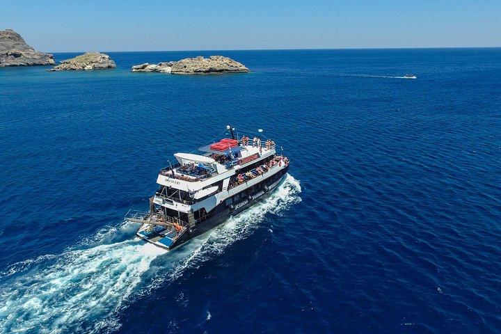 Lindos Full Day Boat Tour with Swimming