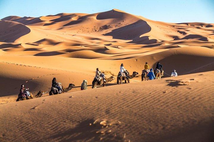 Luxury VIP Camp in Desert Dunes Erg Chebbi Merzouga – Camel Ride