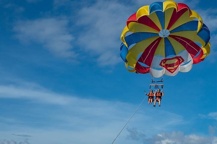 High Adventure! Parasailing In Cancun