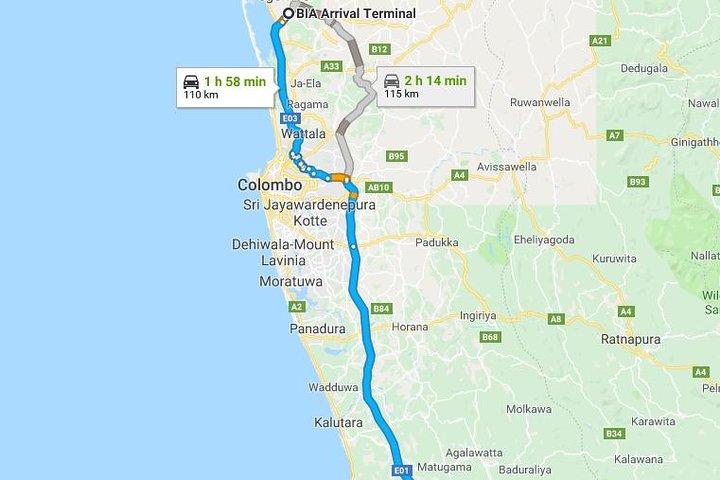 Private Taxi from Sri Lanka Airport (CMB-BIA) to Saman Villas Bentota