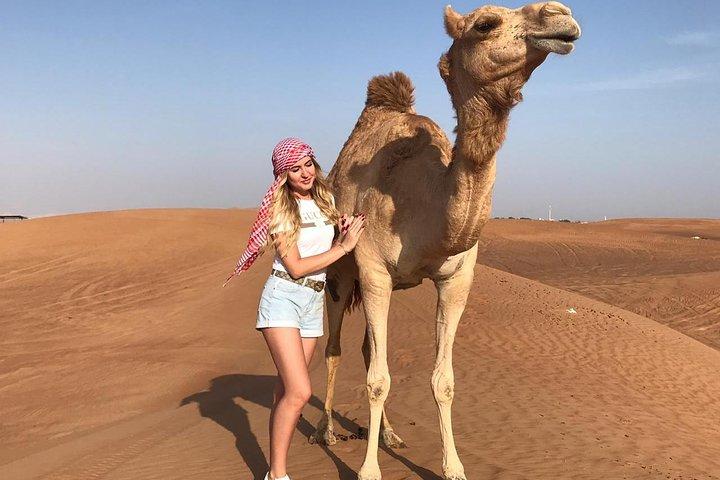 Dubai Red Dunes Desert Safari,ATV Quad Bike Camel Ride&BBQ Dinner