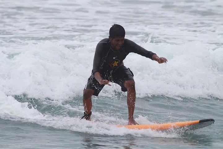 Surfing in Weligama