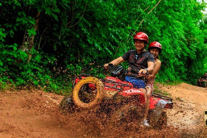 Zipline Adventure with Atvs and a Cenote swim experience from Cancun.