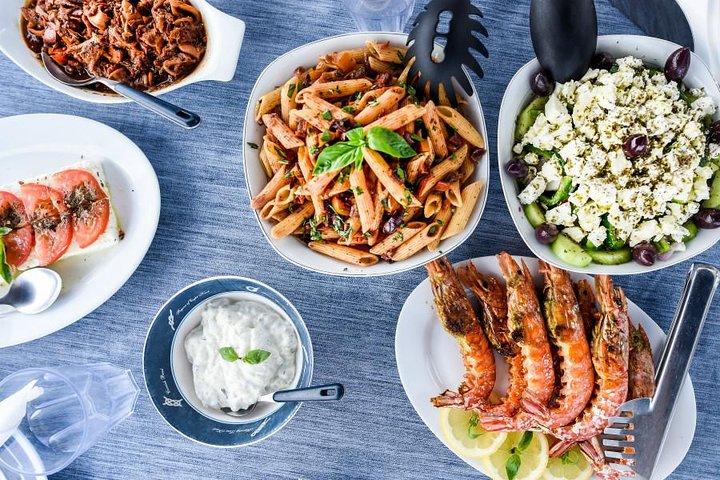 Mykonos Catamaran Private Sunset Cruise, Full Meal & Open-Bar