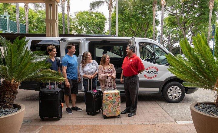 Shared Airport Departure Transfer: Anaheim, Buena Park or Garden Grove to LAX International Airport