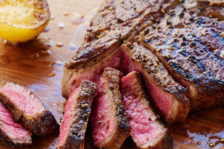 Florentine Steak with Wines in San Gimignano Winery from Florence