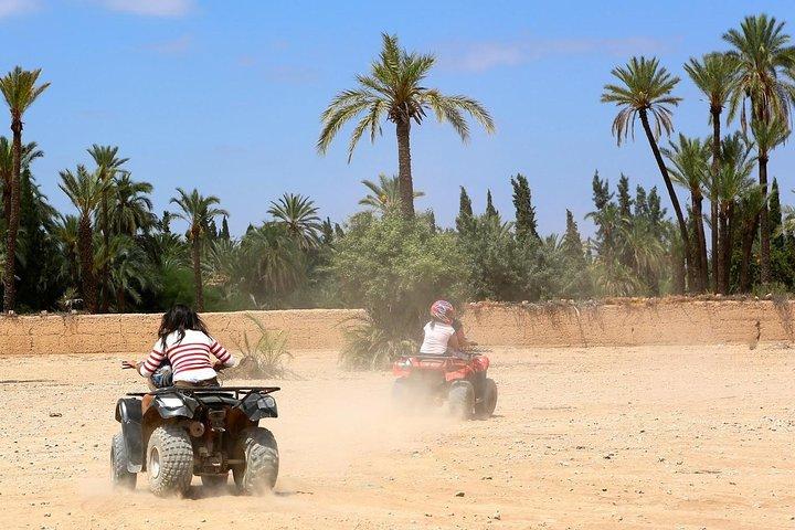 ATV Quad biking in Marrakech desert palmgrove