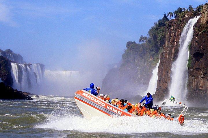 Iguassu Falls Combo Tour: Visit to the Brazilian side and Waterfall Boat Ride