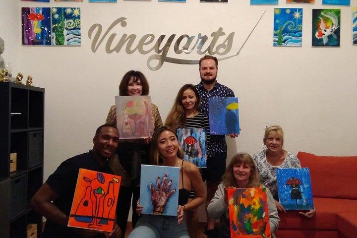 Paint & Sip in a 17th-Century Palazzo with Wine & Pizza
