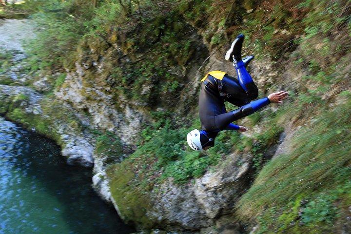 Bled and Bohinj Valley Canyoning with Hotel Pickup & Free Photos